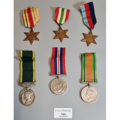 344 - Collection of assorted WWII medals believed to have been awarded to Doctor Chris Cliff Anthony, to i... 