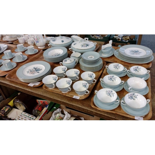 369 - Six trays of Royal Worcester English fine bone china 'Woodland' design items, to include: various pl... 