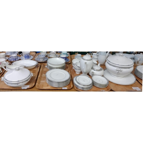 370 - Seven trays of Wedgwood English bone china 'Amherst' design coffee and tea ware, to include: various... 