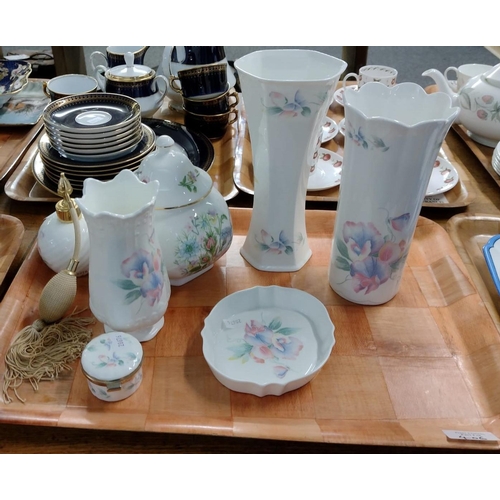 406 - Three trays of china to include: Royal Worcester 'Evesham' design oven to tableware flan dishes, sma... 