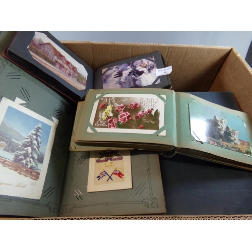 66 - Postcards all World collection in eight albums.  100s of cards, topographical, greetings etc.  (B.P.... 