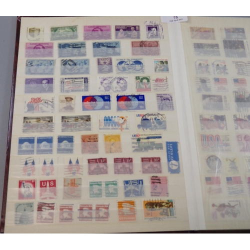 75 - All World collection of mostly used stamps including USA and Great Britain, 100s.  (B.P. 21% + VAT)