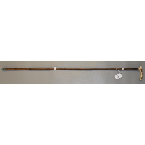 188 - Malacca walking cane with horn handle.  (B.P. 21% + VAT)