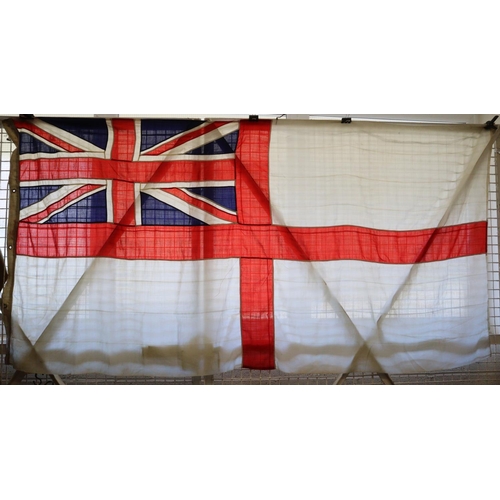 189 - Large vintage white Ensign flag. 136 x 265 cm approx.(B.P. 21% + VAT)