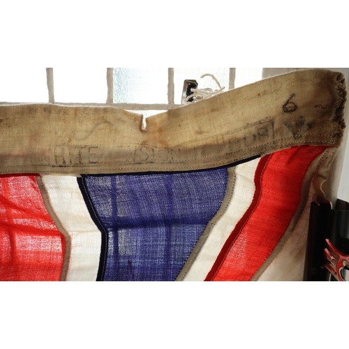 189 - Large vintage white Ensign flag. 136 x 265 cm approx.(B.P. 21% + VAT)