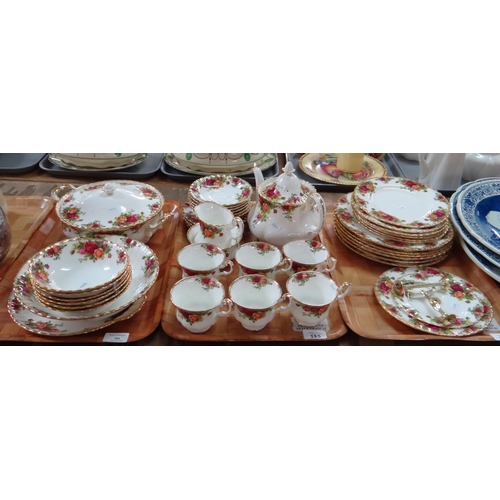 385 - Three trays of Royal Albert 'Old Country Roses' English bone china design items to include: teacups ... 