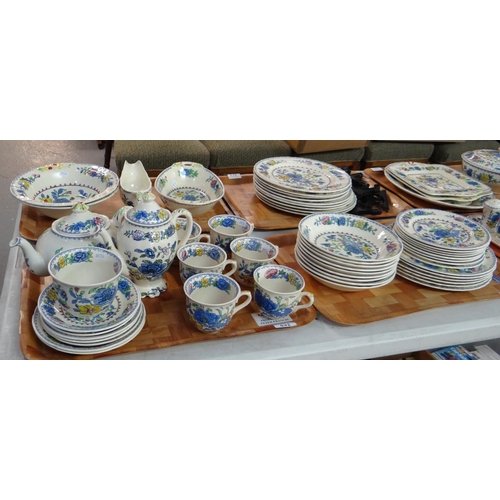 402 - Six trays of Mason's Ironstone 'Regency' design items to include: dresser jugs, ashtray, various vas... 