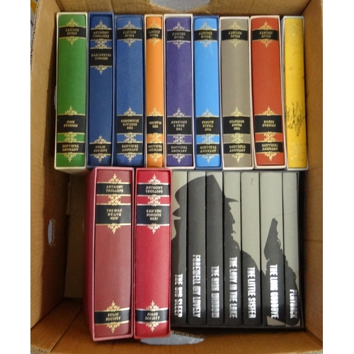 404 - Box of Folio Society hardback books to include: various Anthony Trollope; 'The Way we Live Now' etc,... 