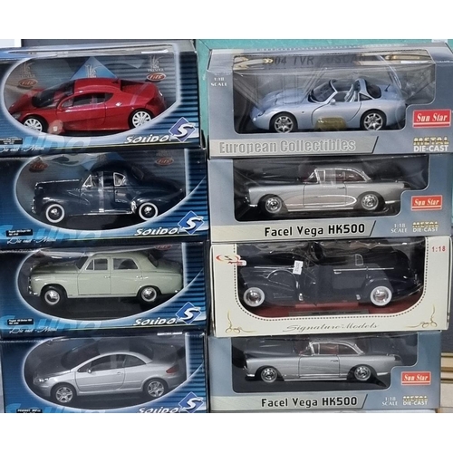 418 - Three Sun Star 1:18 diecast model vehicles in original boxes, to include: 2004 TVR Tuskan MK 2 toget... 