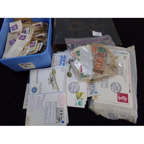 61 - Great Britain selection of used stamps in packets and plastic boxes, various, RAF covers and cigaret... 