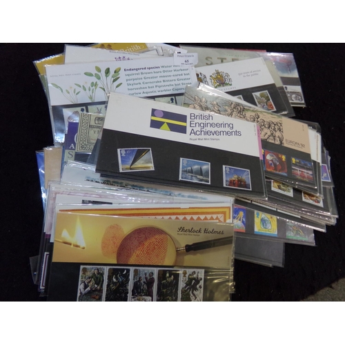 65 - Great Britain collection of stamp presentation packs in shoebox, 1970s to 1990s.  (B.P. 21% + VAT)