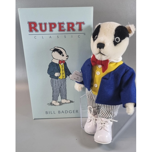 71 - Modern Steiff Rupert Classic 'Bill Badger' bear, in original box with COA.
(B.P. 21% + VAT)