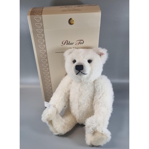 72 - Modern Steiff 'Polar Ted' teddy bear, white, 40cm approx, limited edition of 2000 pieces, with box a... 