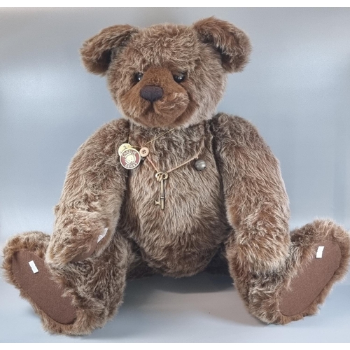 73 - Large Charlie bear brown teddy bear, 'Drew'. 
(B.P. 21% + VAT)