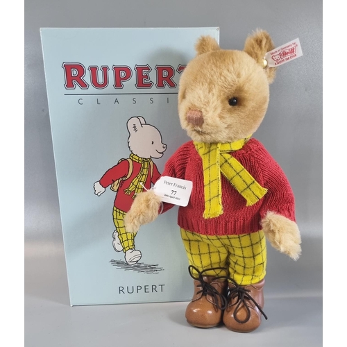 77 - Modern Steiff Rupert Classic 'Rupert' bear, in original box with COA.
(B.P. 21% + VAT)