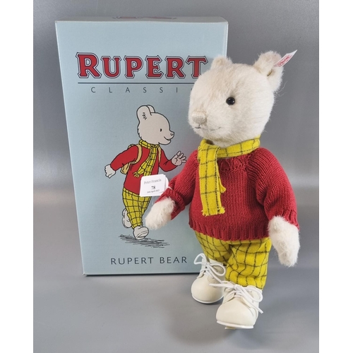 78 - Modern Steiff Rupert Classic 'Rupert Bear', in original box with COA.
(B.P. 21% + VAT)