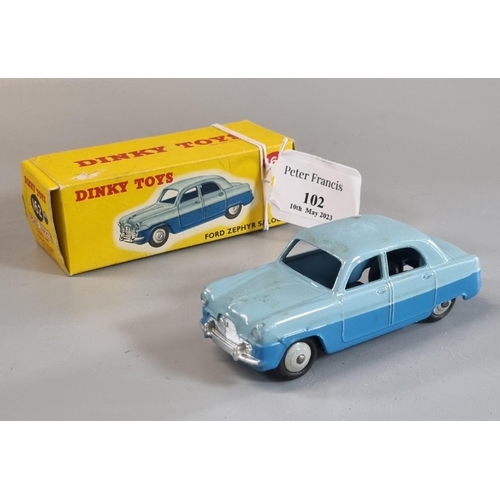 102 - Dinky Toys Ford Zephyr Saloon 162 in original box.  (B.P. 21% + VAT)