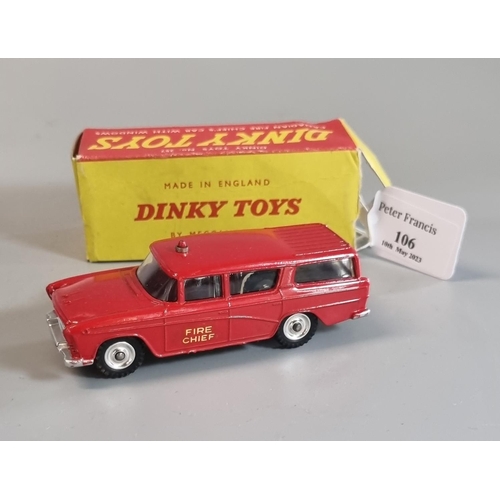 106 - Dinky Canadian Fire Chief's car 257 in original box.  (B.P. 21% + VAT)