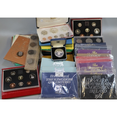 188 - Box of assorted coinage to include: various coinage of Great Britain and Northern Island, First Coin... 