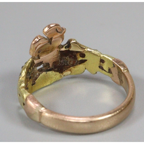 237 - 14ct gold figural ring, size L, 4.7g approx.  (B.P. 21% + VAT)