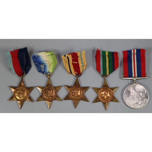 292 - WWII medal group, to include: 1939-45 War medal, Atlantic Star, 1939-45 Star, The Pacific Star and A... 