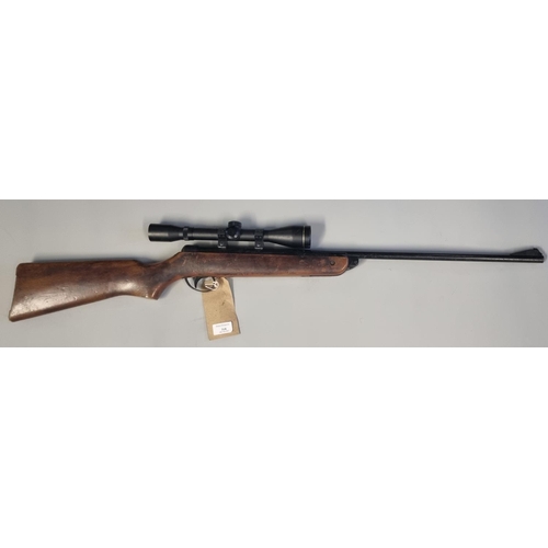 318 - BSA Meteor Mark II .22 calibre break action air rifle with Hunter 4X40 telescopic sight.  OVER 18'S ... 