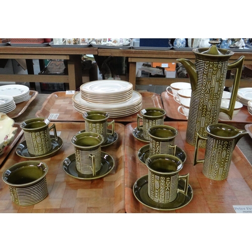 346 - Fifteen piece Portmeirion 'Cypher' coffee set.   (B.P. 21% + VAT)