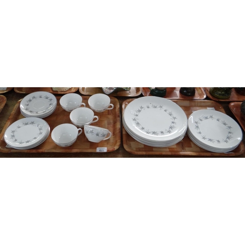 360 - Two trays of Royal Doulton 'Royal Gould' tea and dinner ware items, to include: cups, saucers and pl... 