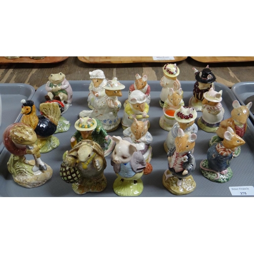 375 - Collection of Royal Albert and Royal Doulton Beatrix Potter and Brambly Hedge Collection figures.  (... 