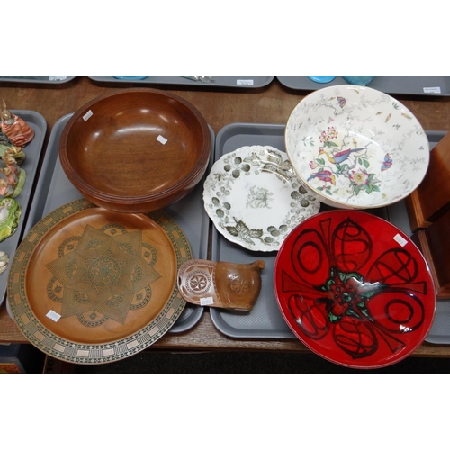 380 - Poole Pottery abstract bowl together with a Coalport Tulip[ Tree bowl and 19th century English potte... 