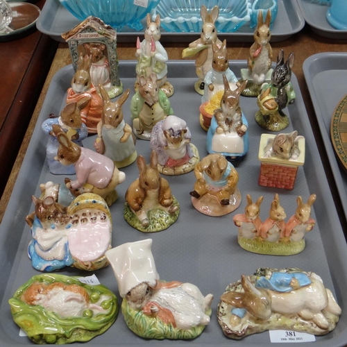 381 - Collection of Royal Albert Beatrix Potter figures.  (21)   (B.P. 21% + VAT)