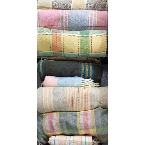 402 - Two boxes of vintage check blankets or carthen and throws. (8)
(B.P. 21% + VAT)