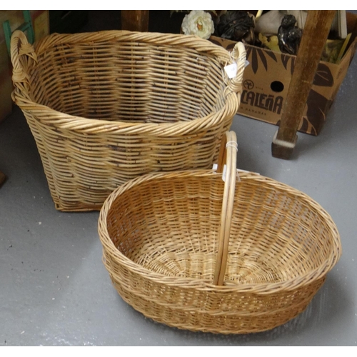 405 - Two wicker baskets.  (B.P. 21% + VAT)