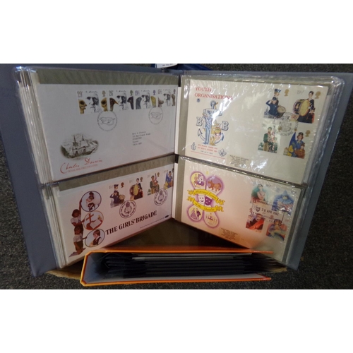 65 - Great Britain collection of First Day Covers in two blue albums together with an orange file of Post... 