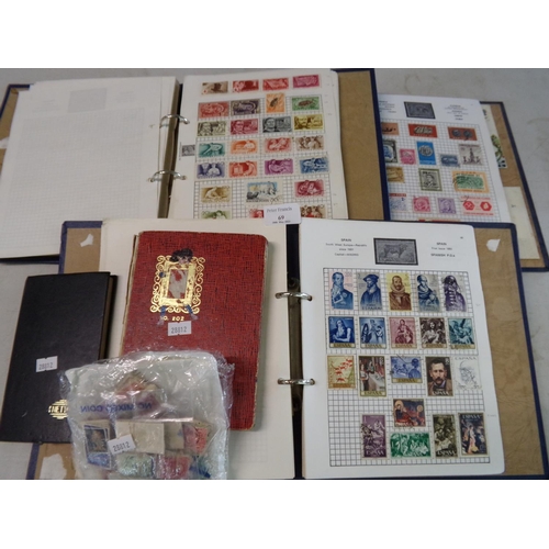 69 - All World collection of mostly used stamps in three albums, two small stockbooks and loose, 100s.   ... 