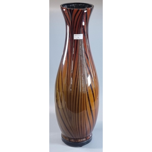 76 - Modern 'Austin' Art glass baluster vase.  64cm high approx.  (B.P. 21% + VAT)