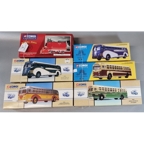 99 - Collection of Corgi Classics, all in original boxes, to include: Union Pacific Yellow Coach 743, Sur... 