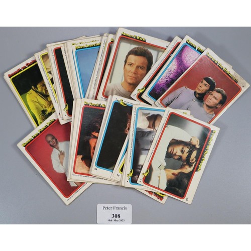 308 - Collection of Vintage 1979 Tops Trading Cards 'Star Trek' series , copyrighted to Paramount Pictures... 