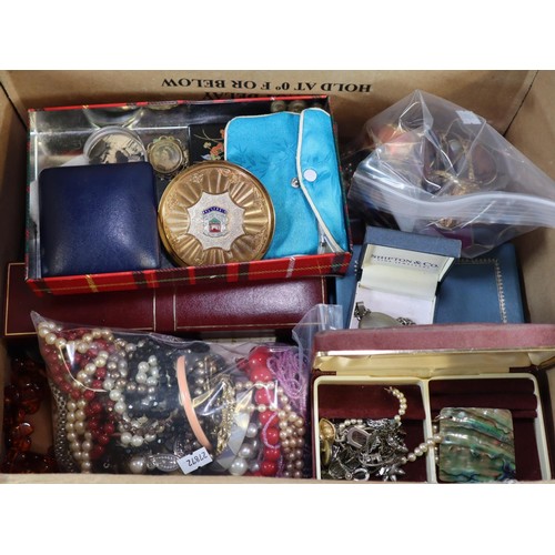 313 - Large box containing various and assorted costume jewellery.  (B.P. 21% + VAT)