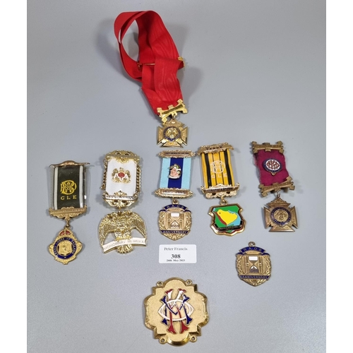 308 - Collection of RAOB medals, to include: Northern Border Lodge medal, Fidelity Lodge medal, Grand Lodg... 