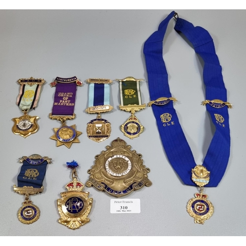 310 - Collection of RAOB medals to include: South Gosforth brass Buffalo plaque, Royal Order of Ancient Sh... 