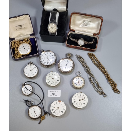 319 - Collection of silver pocket watches to include: Richard Morse, Charing Cross London - Fusee/Verge si... 