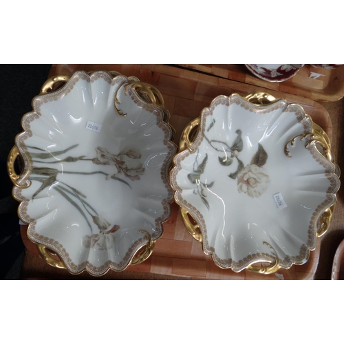 334 - Two trays of china to include: a 15 piece Royal Grafton English bone china floral coffee set with co... 