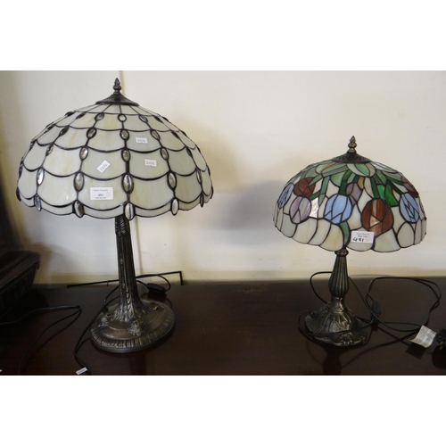 491 - Two Tiffany style table lamps.  (2)   (B.P. 21% + VAT)