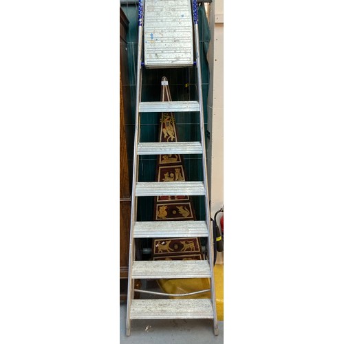 541 - Large aluminium 'Abru' folding step ladder.  (B.P. 21% + VAT)