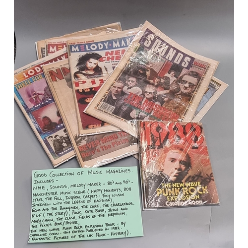 114 - Collection of music magazines to include NME, Sounds, Melody Maker - 80s and 90s, The Fall, The Cure... 