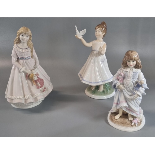 121 - Three Royal Worcester figurines to include: 'Lullaby', 'I Hope' and 'I Dream'.  (3)   (B.P. 21% + VA... 