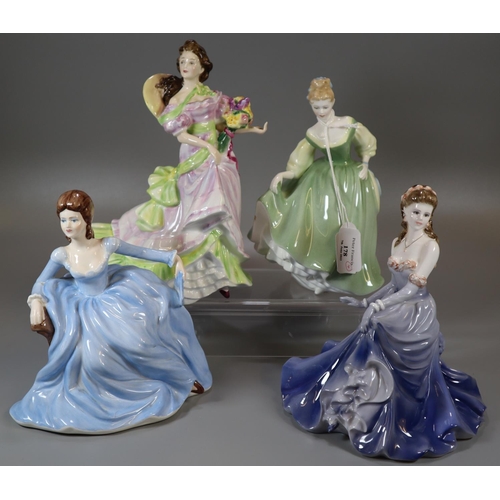 178 - Collection of china figurines; Royal Doulton 'Fair Lady' HN2193 and 'Summertime' HN3478 (second) and... 