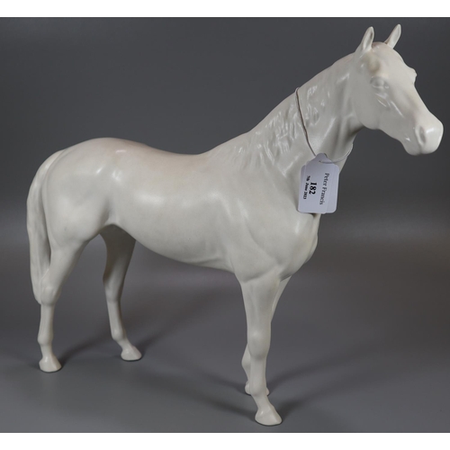 182 - Beswick matt finish white glazed horse figure. 
(B.P. 21% + VAT)