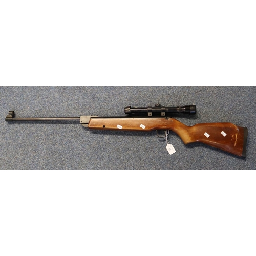 205 - Webley and Scott .22 break action air rifle with Hakko 4x20 telescopic site.  Over 18s only.   (B.P.... 